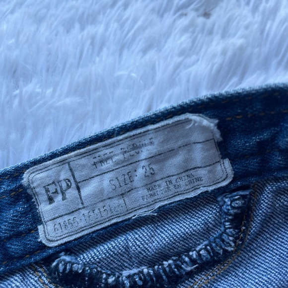 Free People Ray of Sunshine Flare Jeans in Dark Blue - Picture 8 of 10